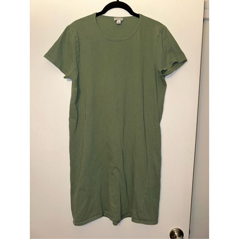 J. Crew Women’s Olive Green Short Sleeve Tshirt Dress Size Medium